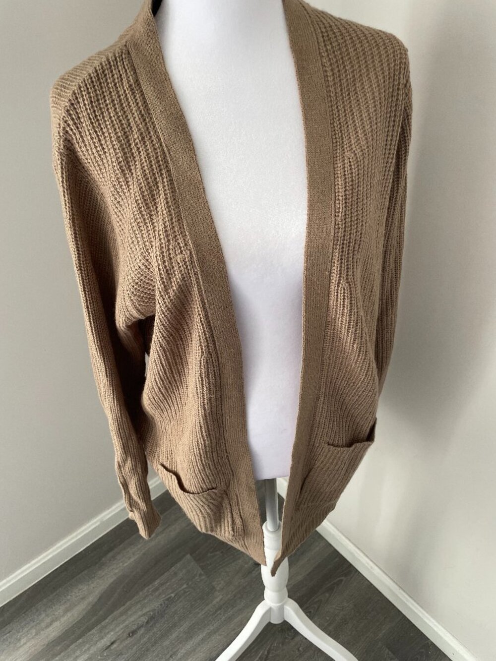 Beige Cardigan Sweater